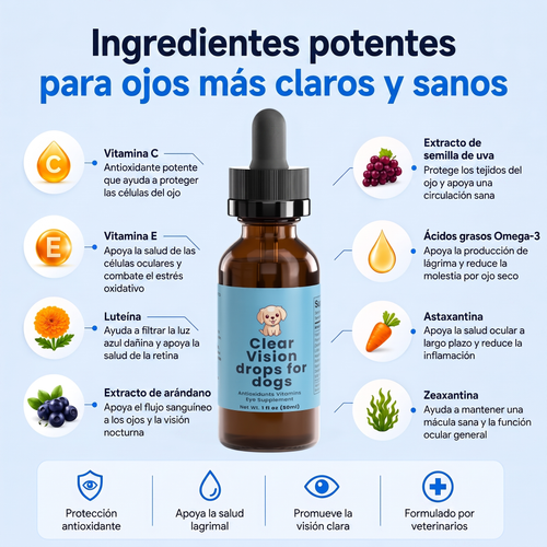 NordiVisión™ Gotas Alimenticias | Soporte Ocular Diario para Perros